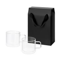 Подарочный набор 2 стеклянные кружки Luna в коробке-пакете