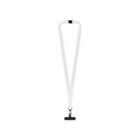 Ланъярд 2 см под сублимацию с трендовым карабином, замком обрыва и узким держателем для телефона из ПЭ, черный