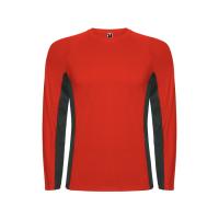 Футболка Shanghai мужская с длинным рукавом, красный/графитовый