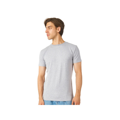 Футболка HD Fit короткий рукав с эластаном, мужская, серый меланж (размер S)