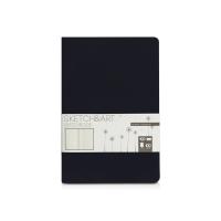 Скетчбук Sketch &amp; Art в твердом переплете 143х216 мм, 100 л. черной бумаги 100 г/м2, черный