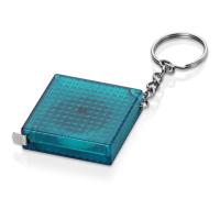 Брелок-рулетка из светоотражающего материала, 1 м. , синий/серебристый