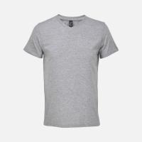Футболка унисекс Regent с V-образным вырезом, серый меланж