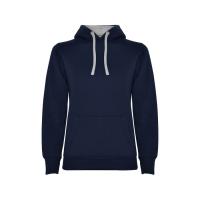 Толстовка с капюшоном Urban женская, нэйви/серый