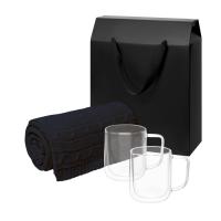 Подарочный набор Viora, Fado в черной коробке-пакете (2 кружки+плед)