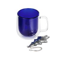 Набор Bergamot:  кружка и ситечко для чая,  синий