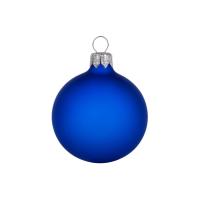 Стеклянный шар синий матовый, заготовка шара 6 см, цвет 62, матовый
