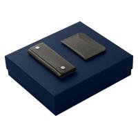 Подарочный набор Long River: картхолдер, ключница (без лого Long River), синяя коробка