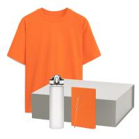 Набор с одеждой RUST NEO (футболка, бутылка, ежедневник, ручка), белый/оранжевый, 3XL/4XL