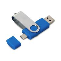USB3. 0/USB Type-C флешка на 16 Гб Квебек C, синий