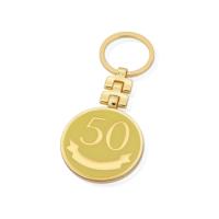 Брелок Юбилей - 50 лет, золотистый