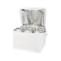 Spectrum нетканая сумка-холодильник, 4 л, на 6 банок, из переработанных материалов, белый