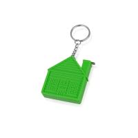 Брелок-рулетка Домик, 1 м. , зеленое яблоко