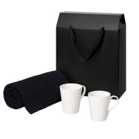 Подарочный набор Vesta, Fado, темно-синий в черной коробке-пакете (две фарфоровых кружки)