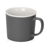 Матовая кружка Nancy 360 мл цветная снаружи, белая внутри, серый