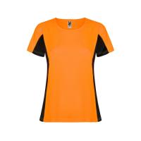 Футболка Shanghai женская, неоновый оранжевый/черный