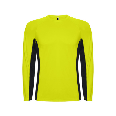 Футболка Shanghai мужская с длинным рукавом, неоновый желтый/черный