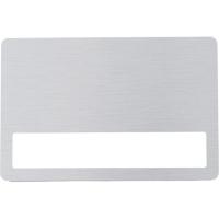 Бейдж металл+ загибушка прозрачная, 90х60мм, серебристый