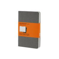 Записная книжка Moleskine Cahier (в линейку, 3 шт. ), Pocket (9х14см), серый