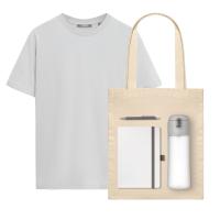 Набор с одеждой KRIS (футболка, бутылка, ежедневник, ручка, шоппер), белый, XL