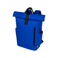 Рюкзак Byron 15, 6 объемом 18 л со скручиваемым верхом, изготовленный из переработанного ПЭТ по стандарту GRS, синий