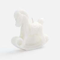 Свеча фигурная «Лошадка-качалка», белая