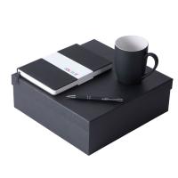 Подарочный набор с блокнотом С2, металлической ручкой и кружкой, черный
