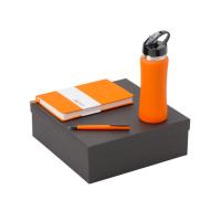 Подарочный набор c блокнотом C3, ручкой и бутылкой, оранжевый