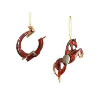 Елочные игрушки (Лошадь+Подкова). Символы года Гранат