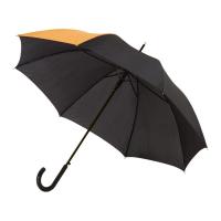 Зонт-трость Lucy 23 полуавтомат, черный/оранжевый