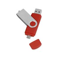 USB/micro USB-флешка 2. 0 на 16 Гб Квебек OTG, красный