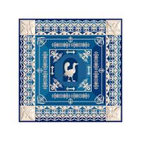 Платок Птица дивная, синий