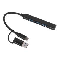 USB-хаб Link с коннектором 2-в-1 USB-C и USB-A, 2. 0/3. 0, черный