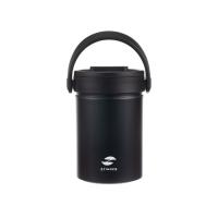 Термос ланч-бокс Stinger, 1, 7 л, широкий, сталь, чёрный, три контейнера, 16, 1 x 14, 9 x 21, 5
