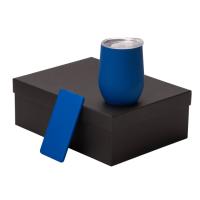 Подарочный набор с термокружкой и повербанком С1, 5000 мА·ч, синий