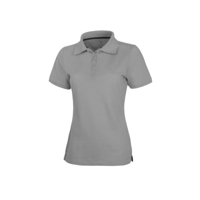 Calgary женская футболка-поло с коротким рукавом, серый меланж (размер 2XL)