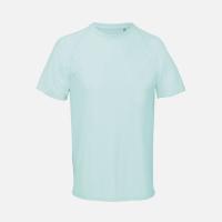 Футболка спортивная унисекс Vortex, зелено-голубая