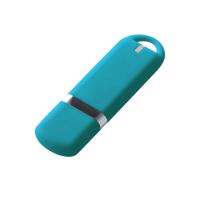 USB-флешка на 64 ГБ с покрытием soft-touch, голубой
