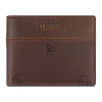 Портмоне Mano Don Leon, натуральная кожа в коричневом цвете, 11 х 8, 6 см