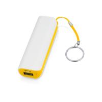 Портативное зарядное устройство (power bank) Basis, 2000 мА·ч, белый/желтый