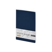 Тетрадь с каменной бумагой А5 Carrara 40 л. , линейка, темно-синий