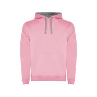 Толстовка с капюшоном Urban мужская, светло-розовый/серый меланж