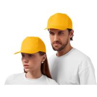 Бейсболка Poly 5-ти панельная 120гр, золотисто-желтый