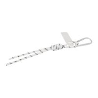 Брелок-веревочка на карабине Trinket, черно-белый