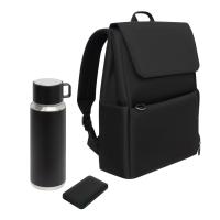 Подарочный набор Marco, черный (термос, ЗУ, рюкзак)