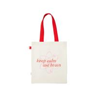 Сумка для покупокTopiс из переработанных материалов с наружным цветным карманом, красный (трафаретн)