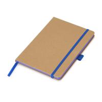 Блокнот A5 Sevilia Color, твердая обложка из крафта, 80 листов, цветной срез и форзац, натуральный/синий