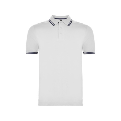 Рубашка поло Montreal мужская, белый/нэйви (размер S)