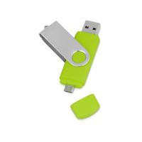 USB/micro USB-флешка 2. 0 на 16 Гб Квебек OTG, зеленое яблоко