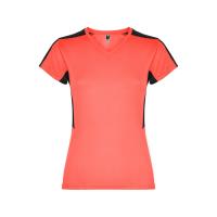 Футболка Suzuka женская, неоновый коралловый/черный